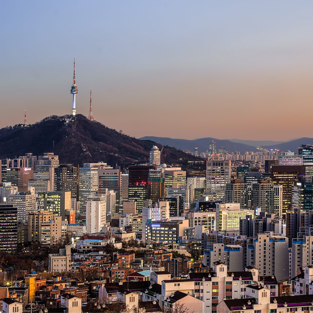 A landscape view of Seoul, South Korea